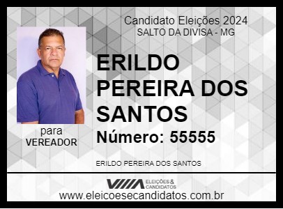 Candidato ERILDO PEREIRA DOS SANTOS 2024 - SALTO DA DIVISA - Eleições