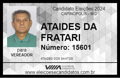 Candidato ATAIDES DA FRATARI 2024 - CAPINÓPOLIS - Eleições