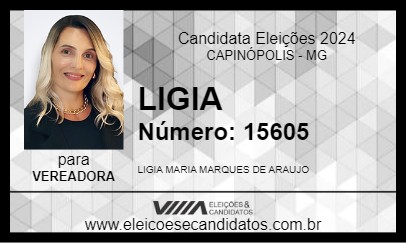 Candidato LIGIA 2024 - CAPINÓPOLIS - Eleições