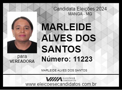 Candidato MARLEIDE ALVES DOS SANTOS 2024 - MANGA - Eleições