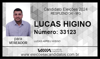 Candidato LUCAS HIGINO 2024 - RESPLENDOR - Eleições