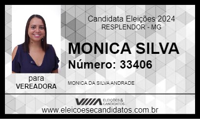 Candidato MONICA SILVA 2024 - RESPLENDOR - Eleições