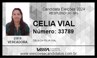 Candidato CELIA VIAL 2024 - RESPLENDOR - Eleições