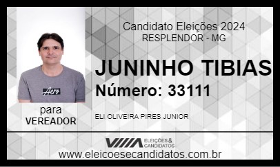 Candidato JUNINHO TIBIAS 2024 - RESPLENDOR - Eleições