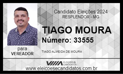 Candidato TIAGO MOURA 2024 - RESPLENDOR - Eleições