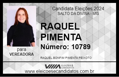 Candidato RAQUEL PIMENTA 2024 - SALTO DA DIVISA - Eleições