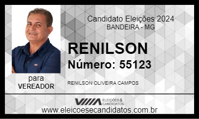 Candidato RENILSON 2024 - BANDEIRA - Eleições