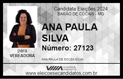 Candidato ANA PAULA SILVA 2024 - BARÃO DE COCAIS - Eleições