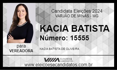 Candidato KACIA BATISTA  2024 - VARJÃO DE MINAS - Eleições