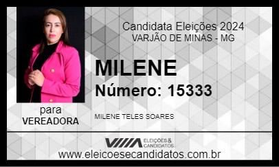 Candidato MILENE 2024 - VARJÃO DE MINAS - Eleições