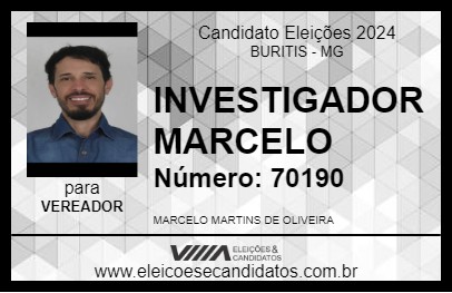 Candidato INVESTIGADOR MARCELO 2024 - BURITIS - Eleições