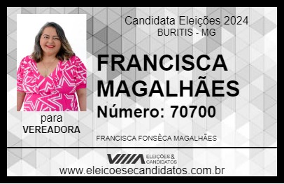 Candidato FRANCISCA MAGALHÃES  2024 - BURITIS - Eleições