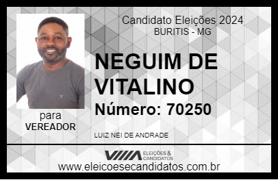 Candidato NEGUIM DE VITALINO 2024 - BURITIS - Eleições