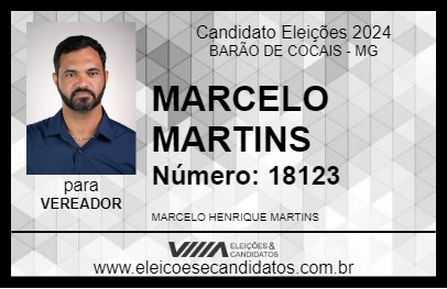 Candidato MARCELO MARTINS 2024 - BARÃO DE COCAIS - Eleições