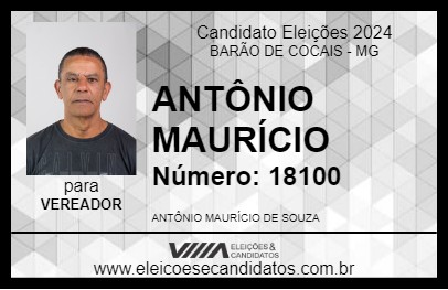 Candidato ANTÔNIO MAURÍCIO 2024 - BARÃO DE COCAIS - Eleições