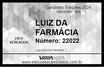 Candidato LUIZ DA FARMÁCIA 2024 - UBERABA - Eleições