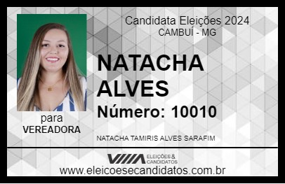 Candidato NATACHA ALVES 2024 - CAMBUÍ - Eleições