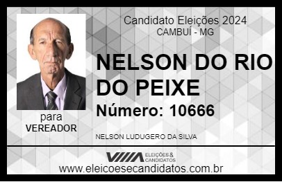 Candidato NELSON DO RIO DO PEIXE 2024 - CAMBUÍ - Eleições