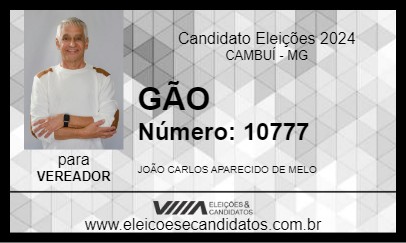 Candidato GÃO 2024 - CAMBUÍ - Eleições