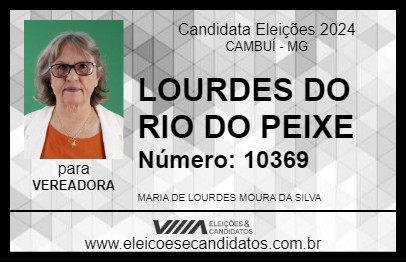 Candidato LOURDES DO RIO DO PEIXE 2024 - CAMBUÍ - Eleições