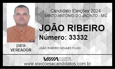 Candidato JOÃO RIBEIRO 2024 - SANTO ANTÔNIO DO JACINTO - Eleições