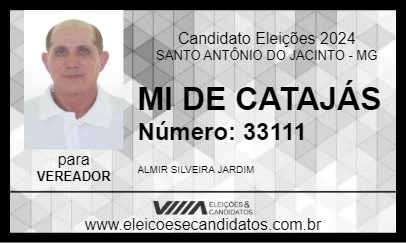 Candidato MI DE CATAJÁS 2024 - SANTO ANTÔNIO DO JACINTO - Eleições