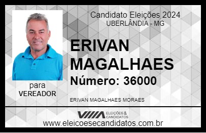 Candidato ERIVAN MAGALHAES 2024 - UBERLÂNDIA - Eleições