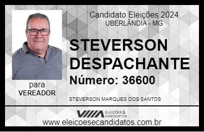 Candidato STEVERSON DESPACHANTE 2024 - UBERLÂNDIA - Eleições