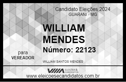 Candidato WILLIAM MENDES 2024 - GUARANI - Eleições