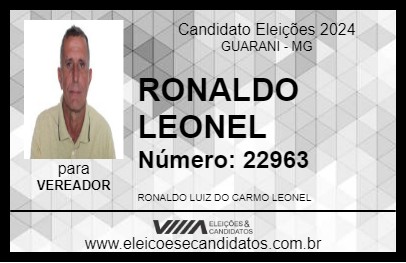 Candidato RONALDO LEONEL 2024 - GUARANI - Eleições