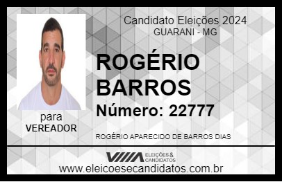 Candidato ROGÉRIO BARROS 2024 - GUARANI - Eleições