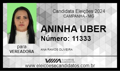 Candidato ANINHA UBER 2024 - CAMPANHA - Eleições