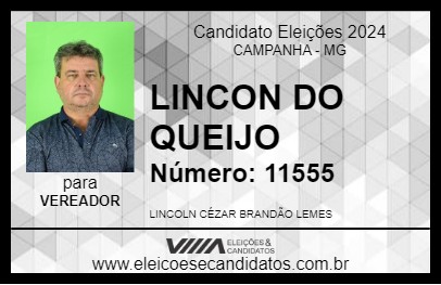 Candidato LINCON DO QUEIJO 2024 - CAMPANHA - Eleições