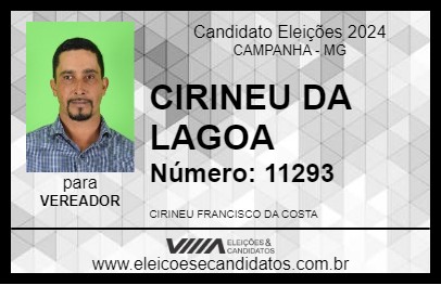 Candidato CIRINEU DA LAGOA 2024 - CAMPANHA - Eleições