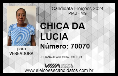 Candidato CHICA DA LUCIA 2024 - PIAU - Eleições