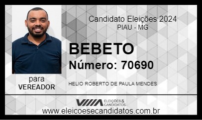 Candidato BEBETO 2024 - PIAU - Eleições