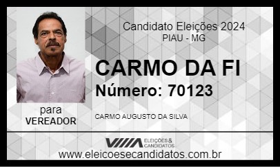 Candidato CARMO DA FI 2024 - PIAU - Eleições