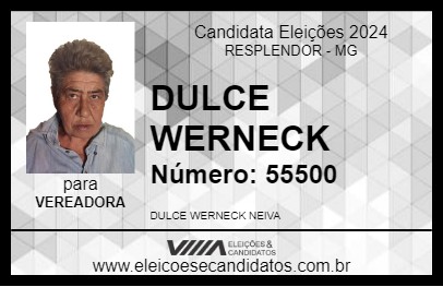 Candidato DULCE WERNECK 2024 - RESPLENDOR - Eleições