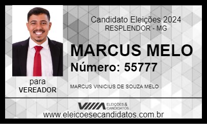 Candidato MARCUS MELO 2024 - RESPLENDOR - Eleições