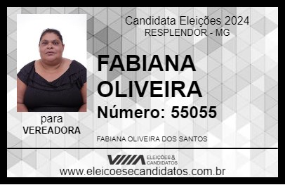 Candidato FABIANA OLIVEIRA 2024 - RESPLENDOR - Eleições