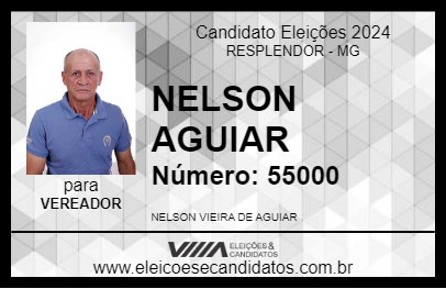 Candidato NELSON AGUIAR 2024 - RESPLENDOR - Eleições