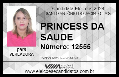 Candidato PRINCESS DA SAUDE 2024 - SANTO ANTÔNIO DO JACINTO - Eleições