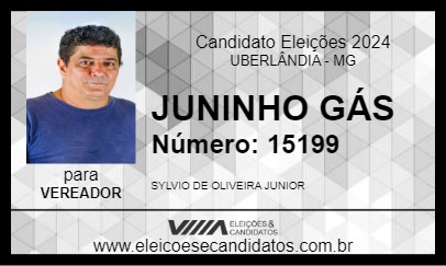 Candidato JUNINHO GÁS 2024 - UBERLÂNDIA - Eleições