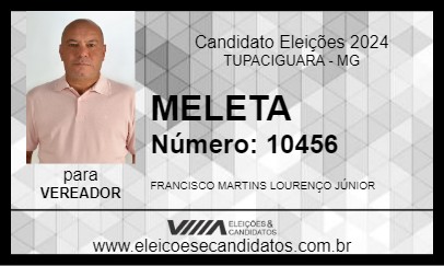 Candidato MELETA 2024 - TUPACIGUARA - Eleições