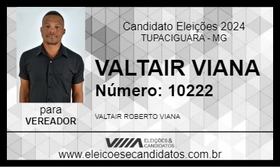 Candidato VALTAIR VIANA 2024 - TUPACIGUARA - Eleições