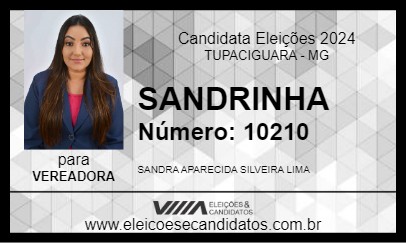 Candidato SANDRINHA 2024 - TUPACIGUARA - Eleições