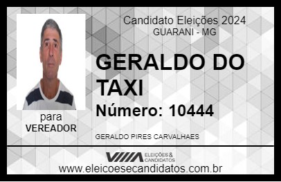 Candidato GERALDO DO TAXI 2024 - GUARANI - Eleições