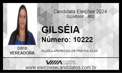 Candidato GILSÉIA 2024 - GUARANI - Eleições