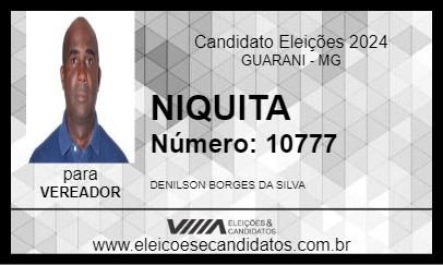 Candidato NIQUITA 2024 - GUARANI - Eleições