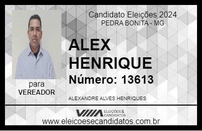 Candidato ALEX HENRIQUE 2024 - PEDRA BONITA - Eleições